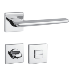 Kľučky na hranatých rozetách Strieborný APRILE