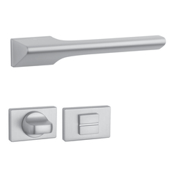 Kľučky na obdĺžnikových rozetách Strieborný APRILE