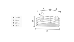 Samolepiace košíky do sprchy Strieborný SMEDBO