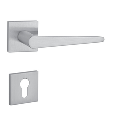 Kľučky na hranatých rozetách Strieborný APRILE