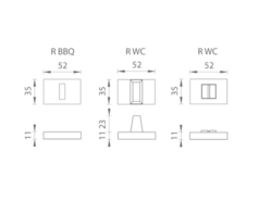 Obdĺžnikové rozety Sivý Tupai