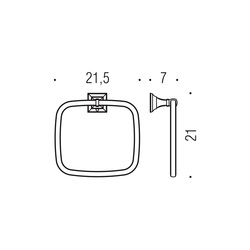 Držiaky na uterák Strieborný COLOMBO