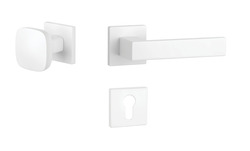 Kľučky na hranatých rozetách Biely APRILE