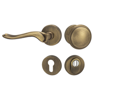 Kľučky na spevnených okrúhlych rozetách s prekrytím vložky Bronzový Mariani