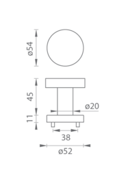 Gule priame na rozetách Strieborný Tupai