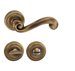 Kľučky na okrúhlych rozetách Bronzový Tupai