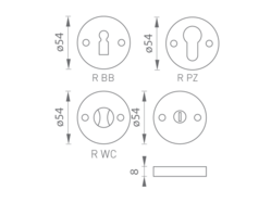 Okrúhle rozety Hnedý KE