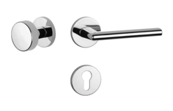 Kľučky na okrúhlych rozetách Strieborný APRILE