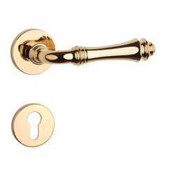 Kľučky na okrúhlych rozetách Zlatý APRILE