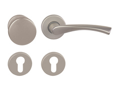 Kľučky na okrúhlych rozetách Strieborný BA