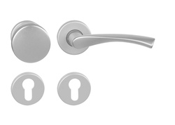 Kľučky na okrúhlych rozetách Strieborný BA