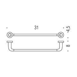 Držiaky na uterák Strieborný COLOMBO