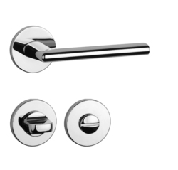 Kľučky na okrúhlych rozetách Strieborný APRILE