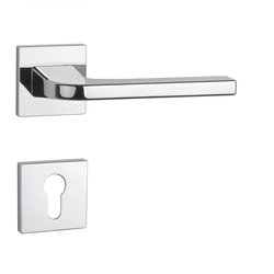 Kľučky na hranatých rozetách Strieborný APRILE