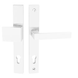 Kľučky na spevnených hranatých úzkych štítoch bez prekrytia vložky Biely Tupai