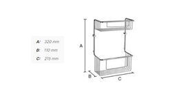 Košíky do sprchy Strieborný SMEDBO
