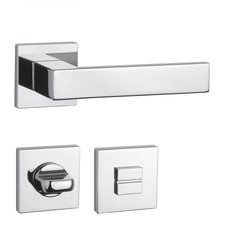 Kľučky na hranatých rozetách Strieborný APRILE