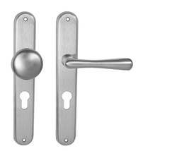 Kľučky na oválnych štítoch Strieborný NI