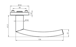 Kľučky na okrúhlych rozetách Strieborný Griffwerk