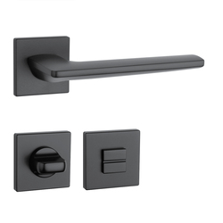 Kľučky na hranatých rozetách Čierny APRILE