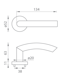 Kľučky na okrúhlych rozetách Čierny Tupai
