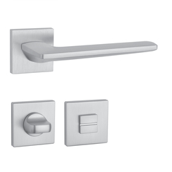 Kľučky na hranatých rozetách Strieborný APRILE