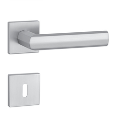 Kľučky na hranatých rozetách Strieborný APRILE