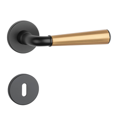 Kľučka na dvere ASM - MARIGOLD 3 - R 7S CIM/ZLM/CIM - čierna matná/zlatá matná/čierna matná (BK/KG/BK) | MP-KOVANIA.sk