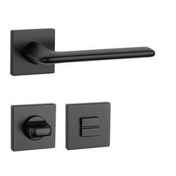 Kľučky na hranatých rozetách Čierny APRILE