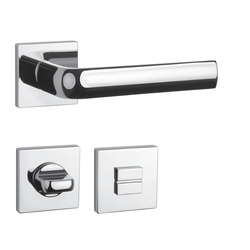 Kľučky na hranatých rozetách Strieborný APRILE