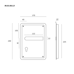 Kľučky na hranatých štítoch Strieborný JNF