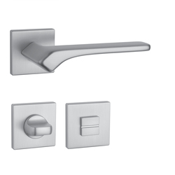 Kľučky na hranatých rozetách Strieborný APRILE