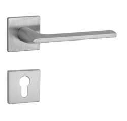 Kľučky na hranatých rozetách Strieborný APRILE