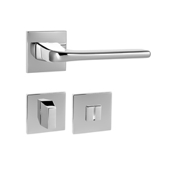 Kľučky na hranatých rozetách Strieborný Tupai