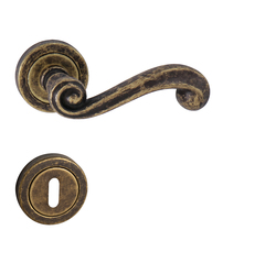 Kľučka na dvere TI - CARLA - R 738 BRA - bronz antik (46) | MP-KOVANIA.sk