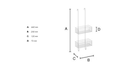 Košíky do sprchy Strieborný SMEDBO