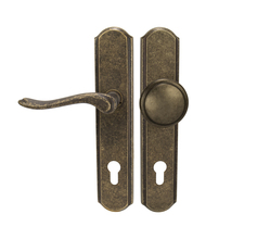 Kľučky na spevnených rustikálnych štítoch bez prekrytia vložky Bronzový Mariani