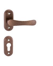 Kľučka na dvere KE - MICHAELA - UOR HNA - hnedá antik | MP-KOVANIA.sk