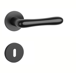 Kľučka na dvere AT - CYNIA - R 7S CIM - čierna matná (BLACK) | MP-KOVANIA.sk