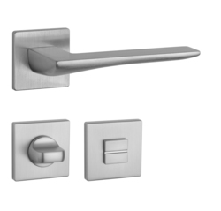 Kľučky na hranatých rozetách Strieborný APRILE