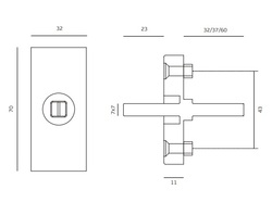 Príslušenstvo ku kľučkám na okná Strieborný JNF