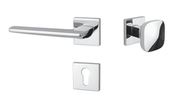 Kľučky na hranatých rozetách Strieborný APRILE