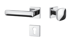 Kľučky na hranatých rozetách Strieborný APRILE