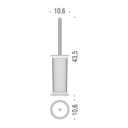 WC kefy s nádobou Strieborný COLOMBO