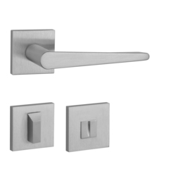 Kľučky na hranatých rozetách Strieborný APRILE