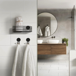 Samolepiace košíky do sprchy Čierny SMEDBO