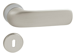 Kľučka na dvere MI - HORIZON - R NIM.LL/CHL/NIM.LL - nikel matný/chróm lesklý/nikel matný (NSCR/NS) | MP-KOVANIA.sk