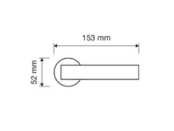 Kľučky na okrúhlych rozetách Strieborný LINEA CALI