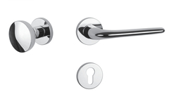 Kľučky na okrúhlych rozetách Strieborný APRILE