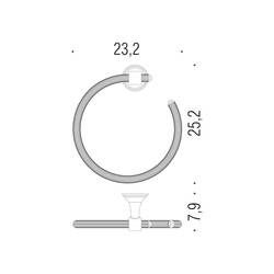 Držiaky na uterák Strieborný COLOMBO